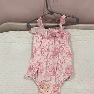 Love shack fancy Pink Baby Romper